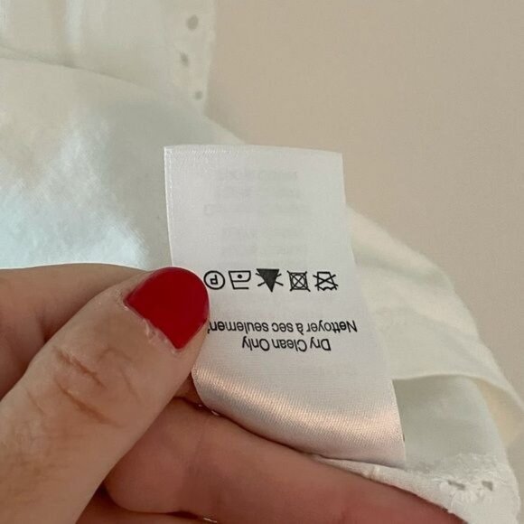 VERONICA BEARD Womens White Mauna Eyelet Short Sleeve Crew Neck Tee SMALL - Picture 9 of 11